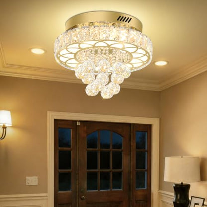 Flush Mount Crystal Chandelier
