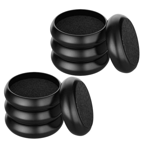 Piano Caster Cups (Black / 8 Pack)