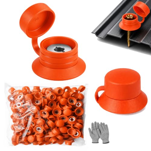 Metal Roof Screw Caps (Orange)
