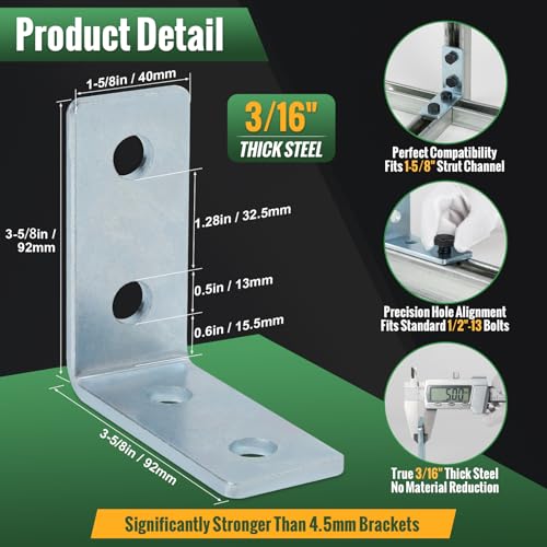 10 Pack 4 Hole L Bracket (4-Hole 10 Packs)