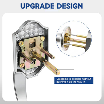 Front Door Handle and Deadbolt Set (Satin Nickel / 9913)