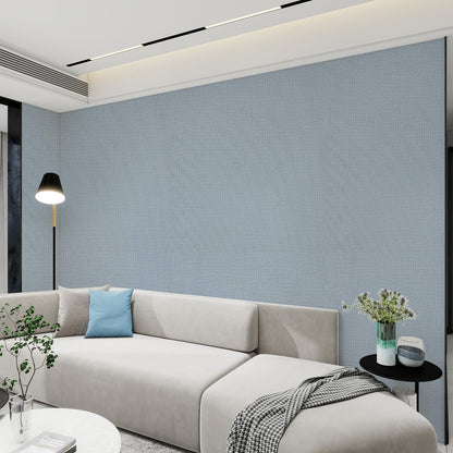 Blue Grasscloth Peel and Stick Wallpaper 15.7"x120" (Blue / 15.7" x 120")