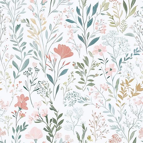 Floral Peel and Stick Wallpaper Peony Contact Paper Vintage Floral Wallpaper