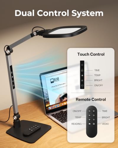 LED Desk Lamp for Home Office Video Calls