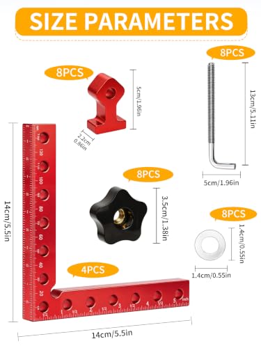 4PCS 5.5" 90 degree aluminum Corner Clamps for Woodworking
