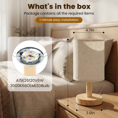 Small Table Lamp Set of 2 (Round Short Base)