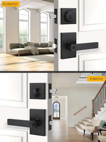 Entry Door Handle with Single Deadbolt