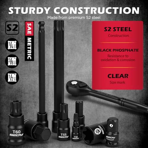 112 Piece Torx and Allen Bit Socket Set (112-Piece Ultimate Set)