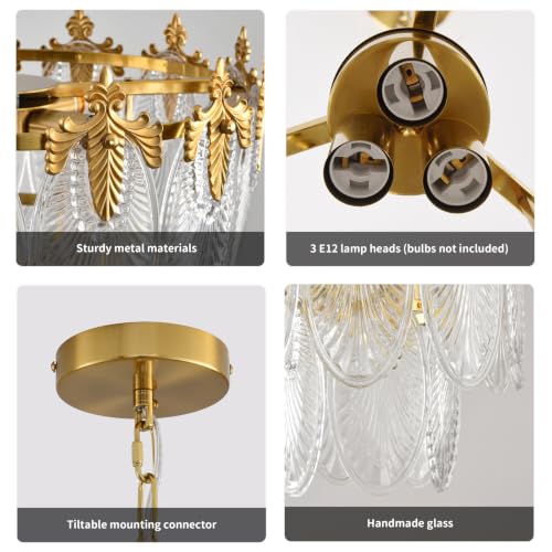 Gold Glass Chandelier