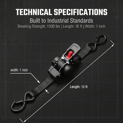 Retractable Ratchet Straps