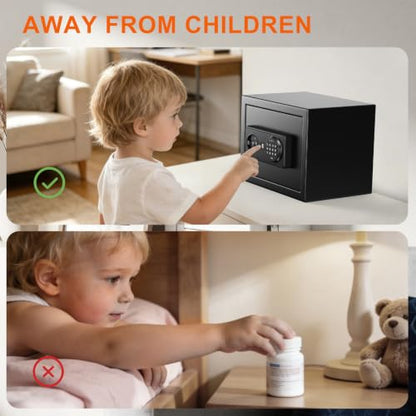Large Home Safe Water and Fireproof with Digital Keypad Lock