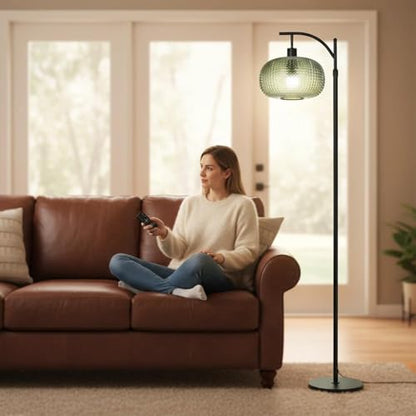 Dark Green Floor Lamps for Living Room (Black+Dark Green)
