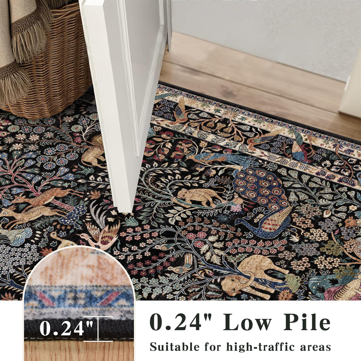 10x14 Large Area Rug (Black/Multi / 10' x 14' (Rectangular))