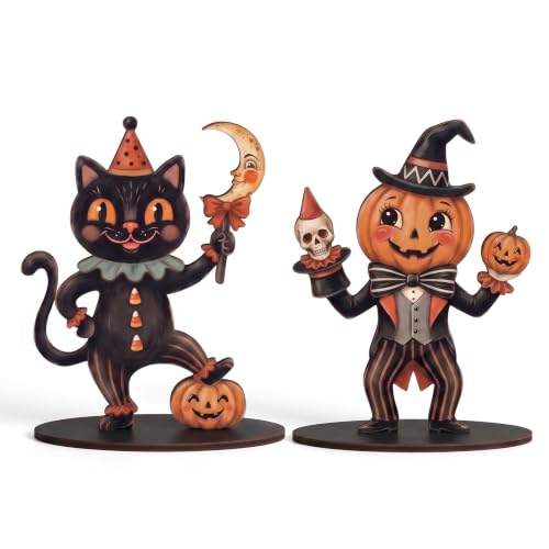 5PCS Wooden Halloween Decor Small Halloween