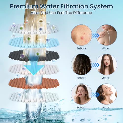 Shower Head with Handheld (D-Chrome / Rectangular 12"(Filter version))
