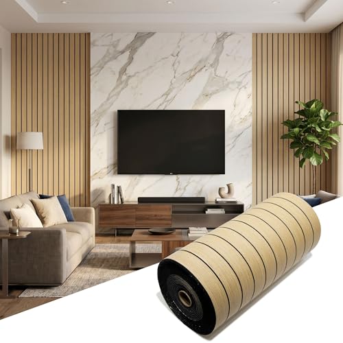 Faux Wood Peel and Stick Wall Paneling Roll