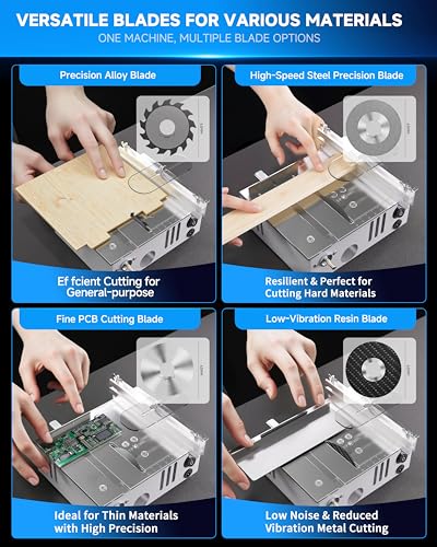 Mini Table Saw for Crafts; Multifunctional Portable Tablesaw