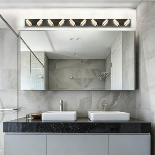Bathroom Lights Fixtures Over Mirror (Black-Gold / 10-Light)