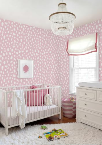 YT-XZ-04-Polka Dot Peel and Stick Wallpaper Black Pink Green Lepard Print