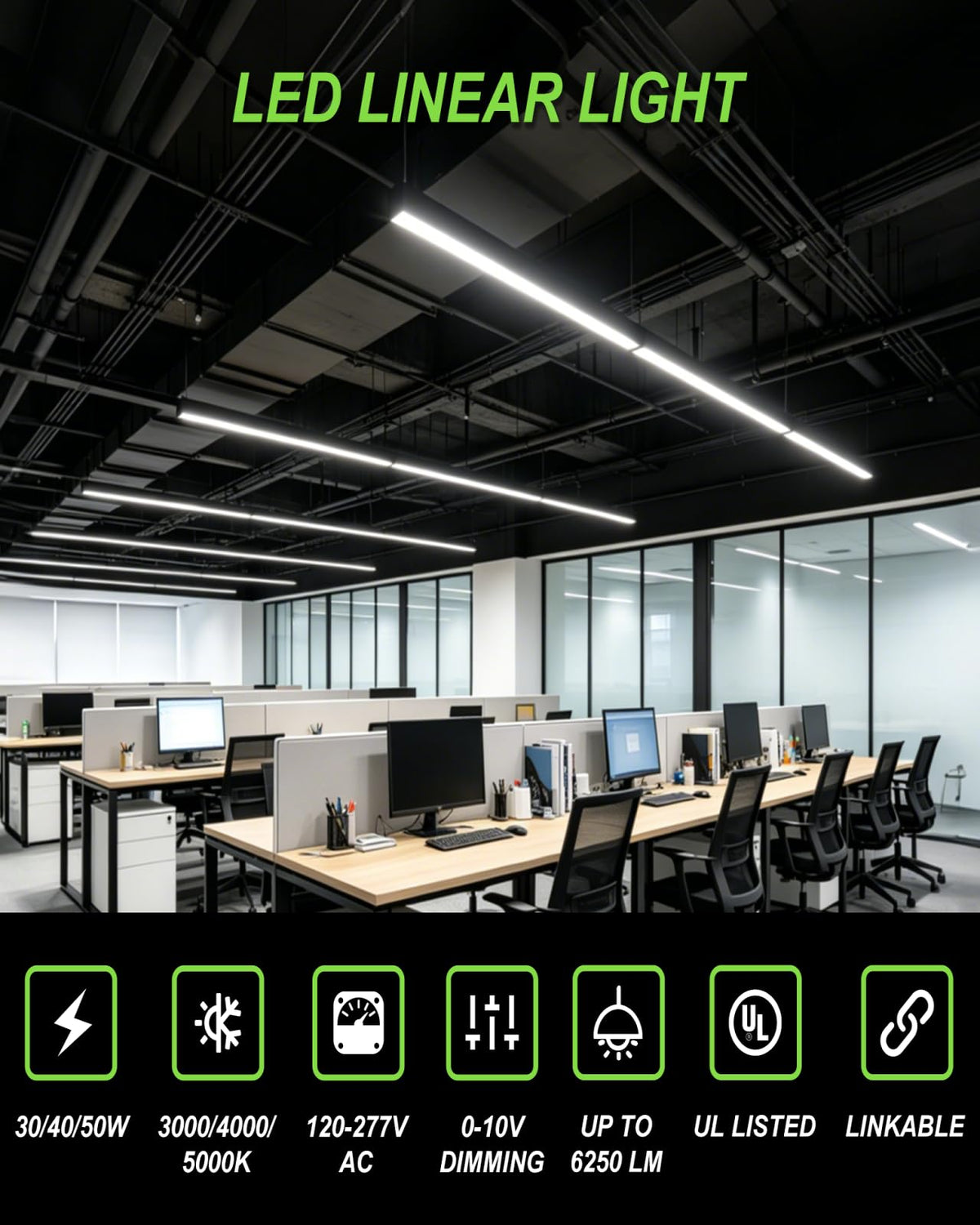 4FT LED Linear Light (1 Pack)