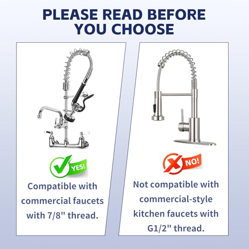 Commercial Pre Rinse Kitchen Sink Sprayer Hose