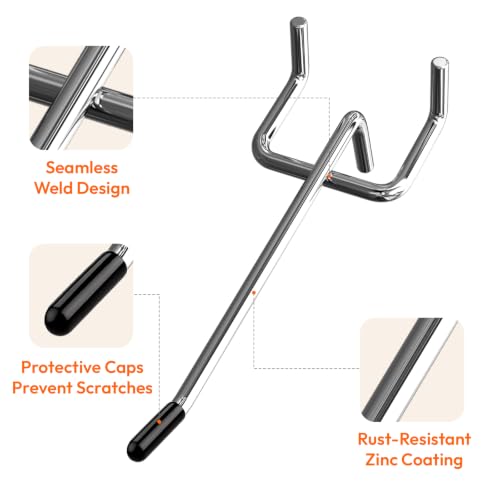 Silver Pegboard Hooks