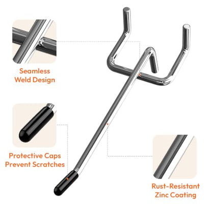 Silver Pegboard Hooks