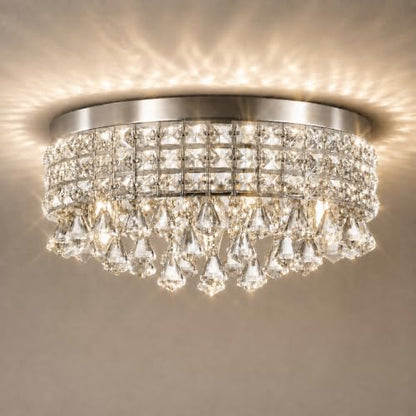 Crystal DomeFlushmount Chandelier