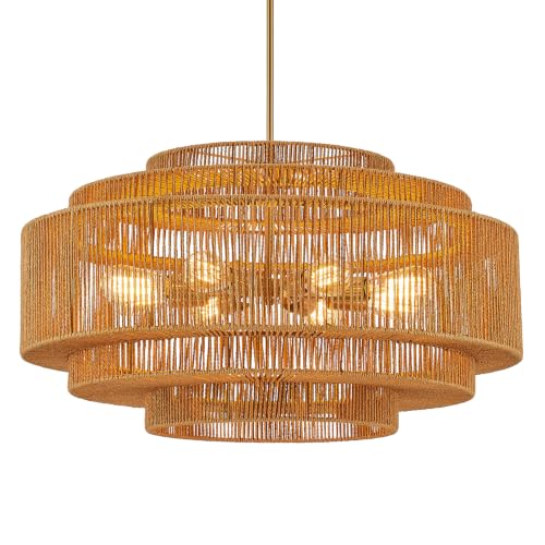 Hand Woven Rattan Chandelier