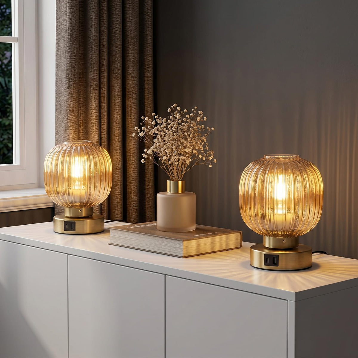 Touch Table Lamp Set of 2 (Gold_2pack)