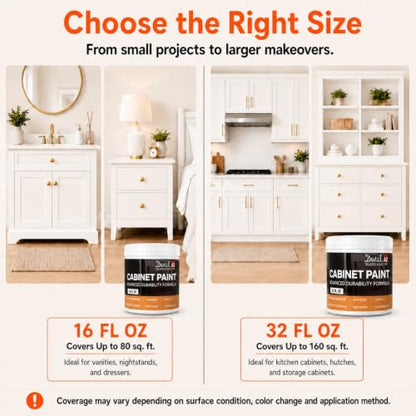 Cabinet Paint (Vanilla White / 16 Fl Oz (Pack of 1))