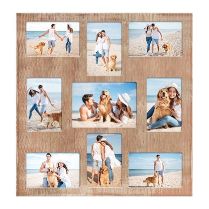 Picture Frame Collage for 4x6 and 5x7 Photos (Rustic Brown / 17.7x18.8in (1Pack))