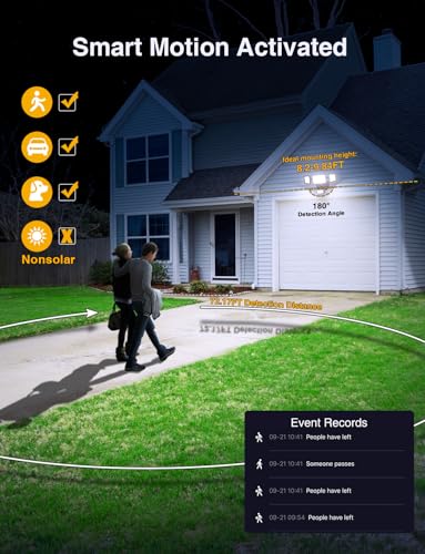 65W Smart Outdoor Security Lights with Motion Sensor