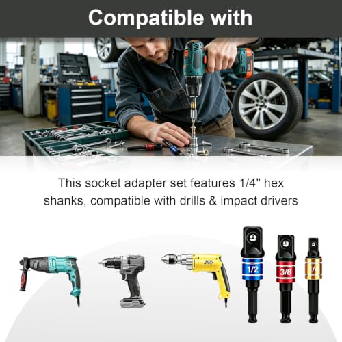 Flexible Drill Bit Extension and Right Angle Adapter Set