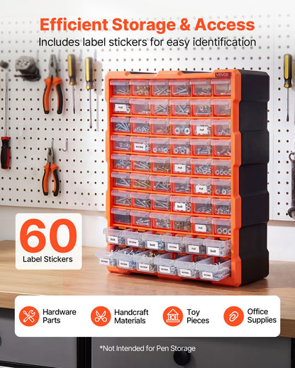 60 Drawer Storage Organizer (60-Drawers)