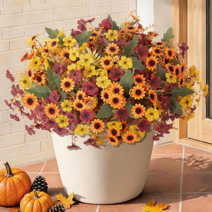 Artificial Fake Plants Flowers for Outdoor Outside Spring Summer Decoration