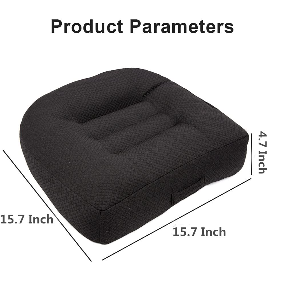 Srutirbo Car Booster Seat Cushion Heightening Height Boost Mat (Pure Black)