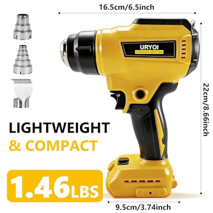 Cordless Heat Gun Compatible with Dewalt Battery