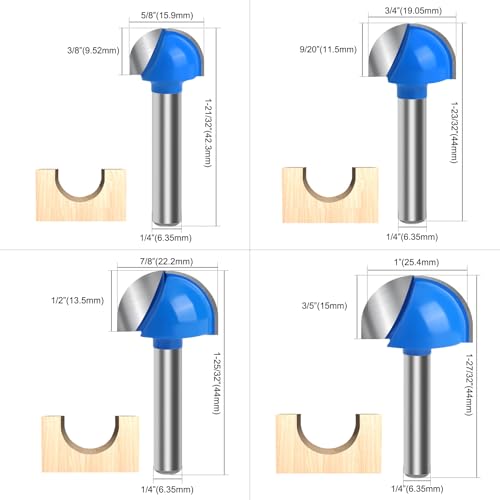 8pcs Core Box Router Bit Set