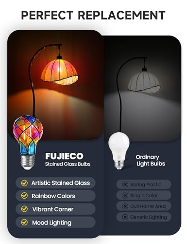 Stained Glass Light Bulb (Amber Tone Color)