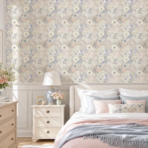 Boho Floral Peel and Stick Wallpaper Vintage Botanical Contact Paper