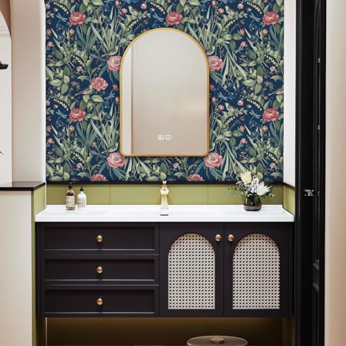 Brid and Floral Peel and Stick Wallpaper Flower Contact Paper Removable Wallpaper Peel and Stick