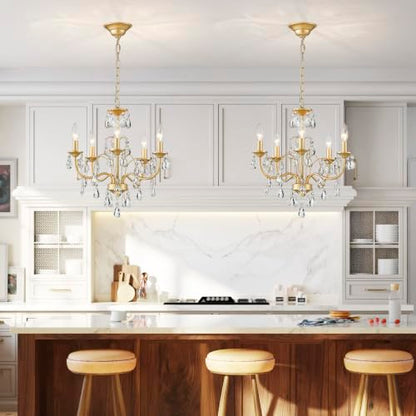 Modern Crystal Chandeliers for Dining Room Light Fixture for Bedroom Living Room Kitchen Entryway Bar Bathroom