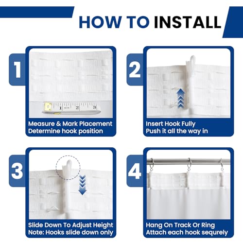 120 Pcs 85mm Adjustable Plastic Curtain Hooks