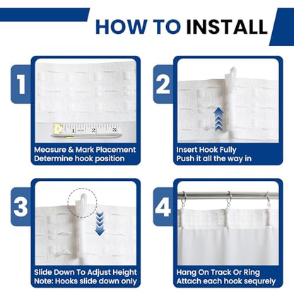 120 Pcs 85mm Adjustable Plastic Curtain Hooks