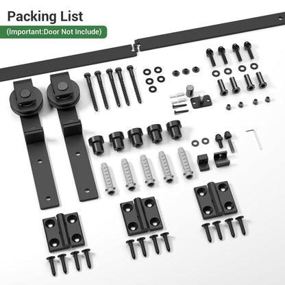 60" Bifold Sliding Barn Door Hardware Kit (60"/5FT for 2 Doors)