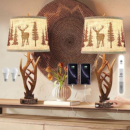 26" Rustic Antler Table Lamp