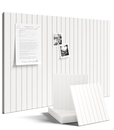 36" x 24" Large Felt Bulletin Board (Milky White / Fine-stripe 6-pack)