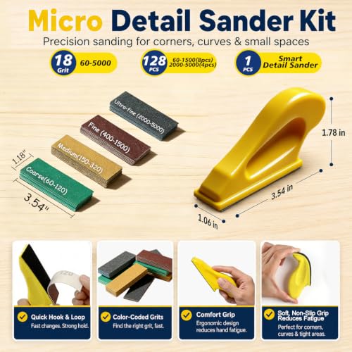 128 Sheets Sandpaper Assortment Pack