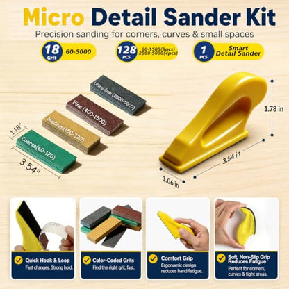 128 Sheets Sandpaper Assortment Pack